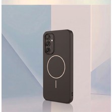 UK Samsung Galaxy A55 Uyumlu Moon Kapak Magsafe Uyumlu Lüks Mat Kamera Çerçeve Korumalı Kılıf