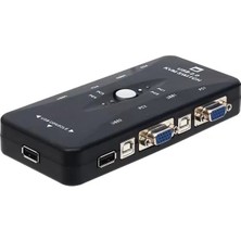 Nacario PM-15166 4 Kanal VGA Kvm Switch (4 Bilgisayarı Tek Elden Yönetin)