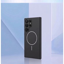 UK Samsung Galaxy S25 Uyumlu Moon Kapak Magsafe Uyumlu Lüks Mat Kamera Çerçeve Korumalı Kılıf