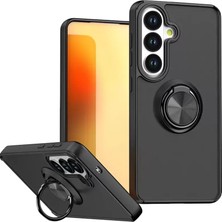 SiHako Newface Galaxy S26 Montreal Yüzüklü Silikon Kapak - Siyah