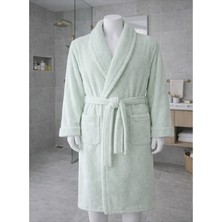 Jua Linda Premium Pamuklu Bornoz– Açık Yeşil (Mint)