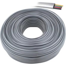 Nacario Artar 4'lü Flat Köken 100 Metre Telefon Kablosu