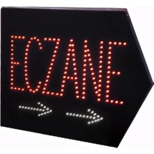 Nacario PM-28338 Eczane Smd LED Tabelası Sağ Ok Yönlü Kırmızı-Beyaz Suya Dayanıklı 345X465MM