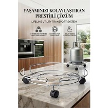 Nacario Tekerlekli Saksı Tüp Damacana Altlığı - Taşıyıcı Mutfak Tüpü Taşıyıcı 423534