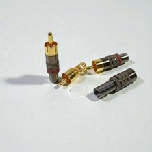 BeeSpeed Rca Erkek Lehimli Konnektör  | Ses Video Kablosu Sinyal Bağlantı Ucu