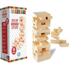 3 Adet  Graditi-Ahşap Denge Oyunu-Küçük Boy CA10008