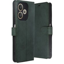 Raftan Topla Oppo A5 Pro 4g Trend S Plus Kapaklı Kılıf - Yeşil