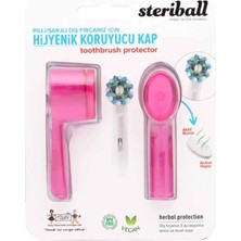 3 Adet  Steriball Şarjlı Diş Fırçası Koruma Kabı 2'li Pembe