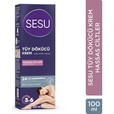 4 Adet   Sesu Tüy Dökücü Krem Hassas Ciltler 100 ml