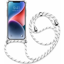 Piyasa Sepeti Samsung Galaxy S25 Ultra Boyun Askılı Şeffaf Tank Kılıf Siyah-Beyaz