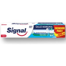 4 Adet Signal Diş Macunu Üçlü Koruma 120 ml Naneli Aroma ile Tam Koruma Sağlar
