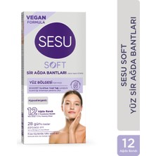 4 Adet   Sesu Yüz Ağda Bandı Soft 12'li
