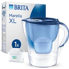 3 Adet  Brita Marella Xl Filtreli Sürahi Pro - Mavi, 3,5 Lt