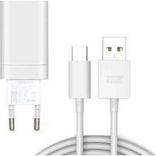 3 Adet Oppo Power Adapter 33W & USB To Type - C Cable White