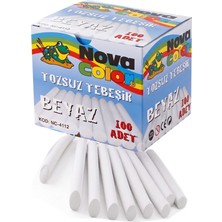 ArtMaster Beyaz Tebeşir Tozsuz 100 Lü 1 Paket Nova Color Tozsuz Beyaz Tebeşir 8cm 100 Lü Tahta Tebeşiri Okul Sınıf