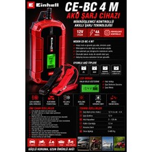 Kaia Life 12V Akü Şarj Cihazı 4A Einhell CE-BC 4 M – Akıllı Şarj, Akü Kurtarma ve Bakım Modu
