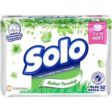 4 Adet   Solo Islak Havlu 3X52'LI