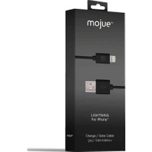 4 Adet Mojue Şarj ve Veri Aktarım Kablosu Lightning Siyah