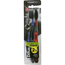 4 Adet   Difaş Diş Fırçası Double Power 1+1