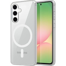 Raftan Topla Samsung Galaxy S25 Fe Combo Sert Şeffaf Magsafe Kapak - Şeffaf