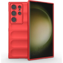 Raftan Topla Samsung Galaxy S24 Ultra Kılıf Optimum Silikon - Kırmızı
