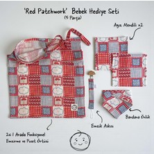 Thela Kids 'red Patchwork' Desen Müslin Kumaş Bebek 5’li Bakım Seti