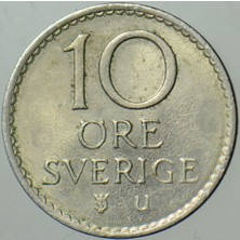 Banknoting Isveç 10 Öre 1969.