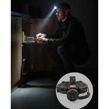 İlkyaz Fashion USB Type C Şarjlı Sensörlü Kafa Lambası Uzun Ömürlü Batarya