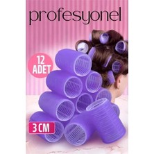 İlkyaz Fashion 3 cm Bigudi  Isısız Saç Şekillendirme Doğal Bukle Bigudisi Profesyonel 12 Adet 721375