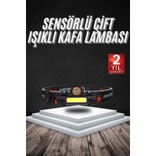 İlkyaz Fashion Kafa Lambası Çalışma Işığı Süper Parlak Mıknatıslı Lityum Lion Pilli