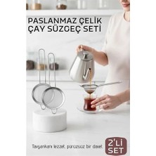 İlkyaz Fashion Klasik Çay Süzgeci 304 Paslanmaz Çelik 2 Adet 721306