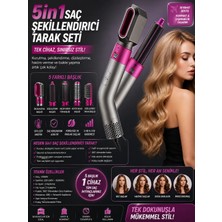 Kaia Life 5in1 Saç Şekillendirici Tarak Seti – Çok Fonksiyonlu Fön, Düzleştirici ve Bukle Yapıcı Saç Şekillendirici