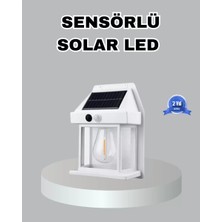 Nemere İthalat Üç Modlu Güneş Enerjili Duvar Lambası 1800MAH Bataryalı ve Hareket Sensörlü Nemere Ithalat