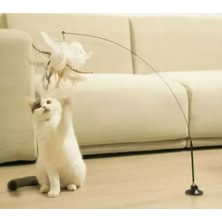 Nemere İthalat Vantuzlu Tüylü Zilli Kedi Oyun Oltası Nemere Ithalat
