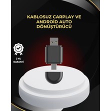 Nemere İthalat Kablosuz Carplay ve Android Auto Dönüştürücü – Usb-A & Type-C Girişli Akıllı Adaptör Nem