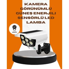 Nemere İthalat Solar Şarjlı Kamera Tasarımlı LED Duvar Lambası Hareket Sensörlü Dış Mekan Aydınlatma Neme