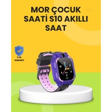 Nemere İthalat S10 Akıllı Çocuk Saati Mor Tasarım Adımsayar ve Alarm Fonksiyonlu Nemere Ithalat