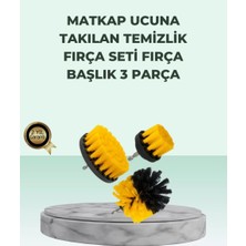Nemere İthalat Matkap Uyumlu Temizlik Fırçası Seti 3’lü Çok Amaçlı Nemere Ithalat