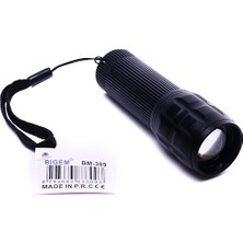 MidasTech Zoom Odaklamalı LED El Feneri Ayarlanabilir Işık Güçlü Aydınlatma Yüksek Performans BM-309 M