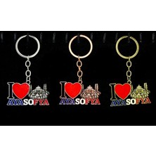 Nemere İthalat Metal Ayasofya Anahtarlık (I Love Ayasofya) Nemere Ithalat