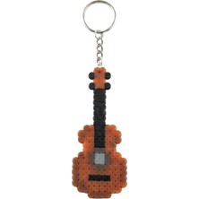 Kerul Gitar Elyapımı Pixel Boncuk Anahtarlık