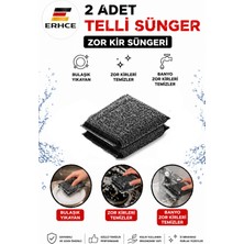 ERHCE Telli Sünger 2'li - Mutfak & Banyo Zor Kir Süngeri