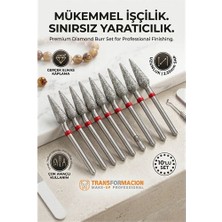 MiraLive 10'lu Ultra Hassas Elmas Freze Ucu - Kuru Manikür Tırnak Hobi Gravür Seti 266/ 040R 723101