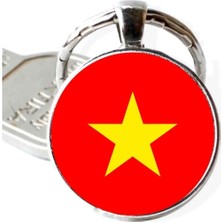 Tamgacrafts Vietnam Vietnam Bayrağı Metal Anahtarlık Hediyelik