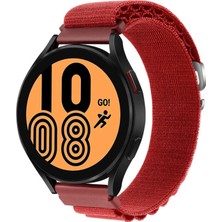 Nacario Watch 22MM KR410 Kumaş Kordon - Kırmızı