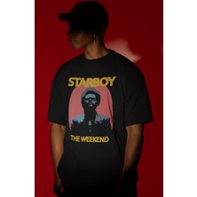 Sevbano The Weeknd Rapper Şarkıcı Ön Baskılı Unisex Oversize Tişört