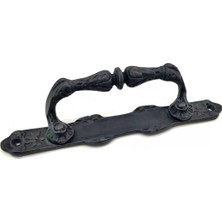 LTG Nova Antika Tarz Dekoratif Pirinç Dar Yan Çekme Kapı Kolu - 225X37 Mm, Oksit