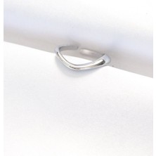 Sinerji Shop Yassı Silver Renk Ayarlanabilir Yüzük - TJ-BYK3100