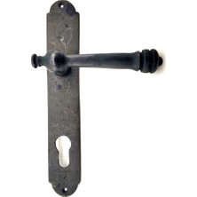 LTG Nova Antika Tarz Dekoratif Pirinç Taşra Banyo Kapı Kolu - 220X35 Mm, Oksit