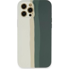 LTG Nova Iphone 12 Kılıf Ebruli Lansman Silikon - Beyaz-Gri